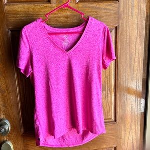 Danskin active t shirt, v neck. Pink. Excellent condition. Size Large, women